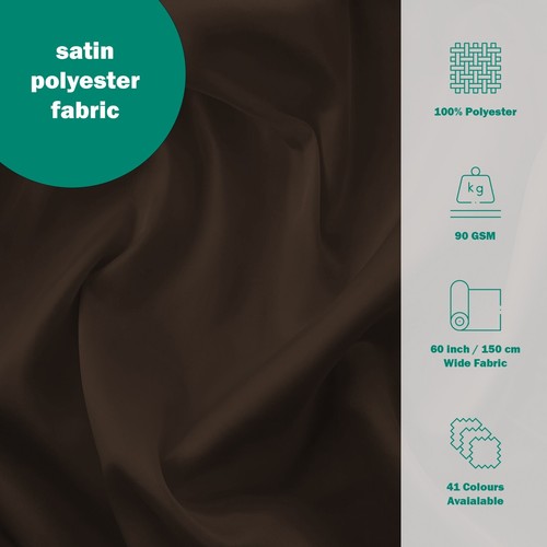 Silky Satin Liquid Fabric Plain Luxury Dress Crafts Decorations Drape Dancewear - Picture 93 of 121