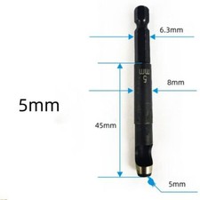 Leather Hollow Punch Hex Shank for Drills, 5mm Dia Hole Punch for Thick Fabrics