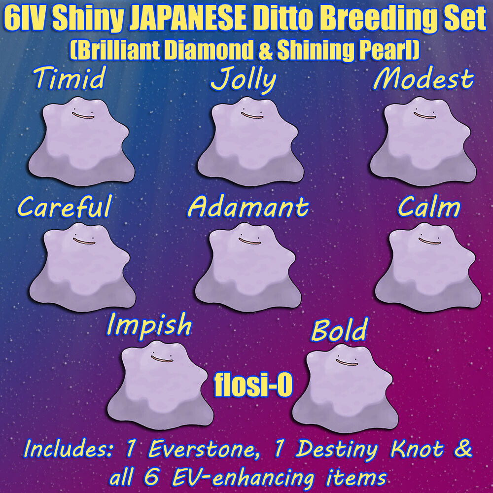 6IV Shiny Ditto Japanese or English Pokemon Brilliant Diamond and Shining  Pearl