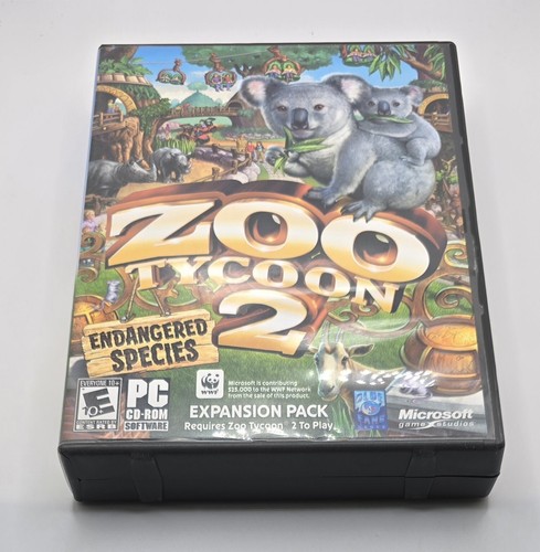 Zoo Tycoon 2 & Endangered Species Expansion PC Games Microsoft 2 Disc Set WORKS - Picture 4 of 5