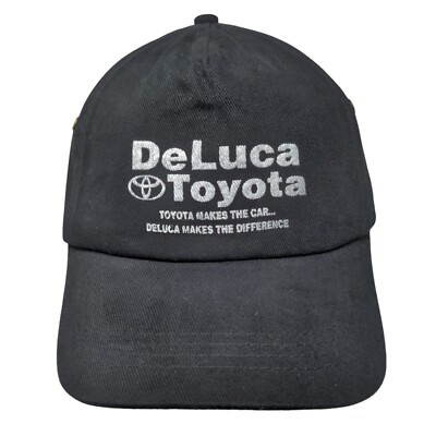 DeLuca Toyota Slideback Hat Black One Size Adjustable Vent Holes Cobra