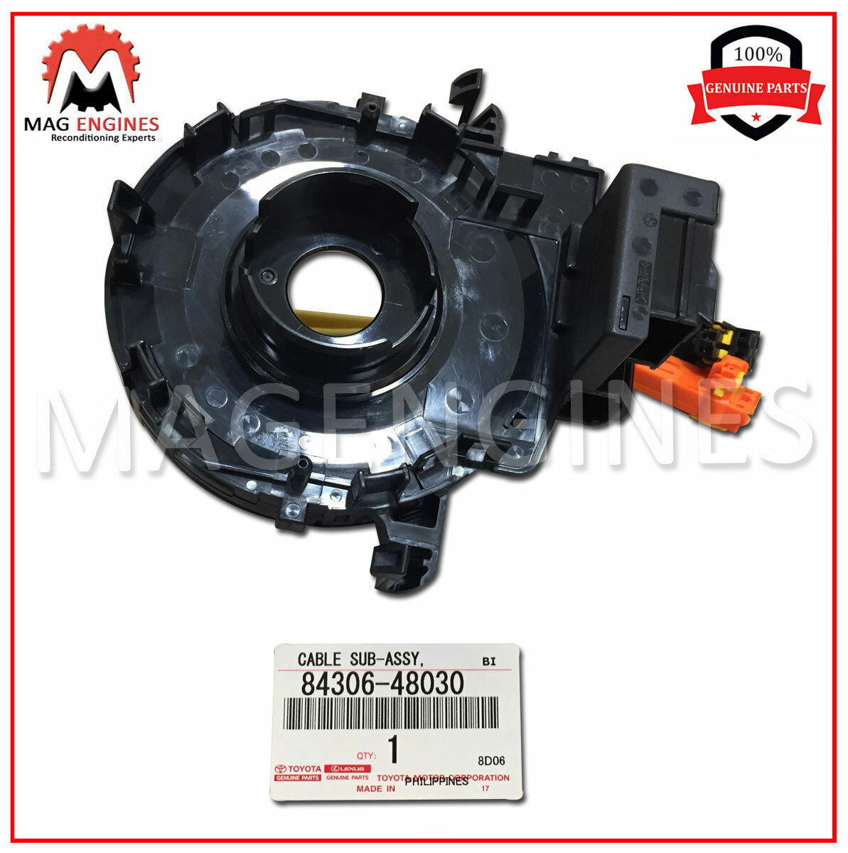 ミュージック AI 84306-48030 GENUINE OEM CLOCK SPRING CABLE SPIRAL - CAMRY TUNDRA