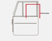 L/R Glass Run Channel Vent Seal Window For Toyota Land Cruiser FJ40 1960 1984