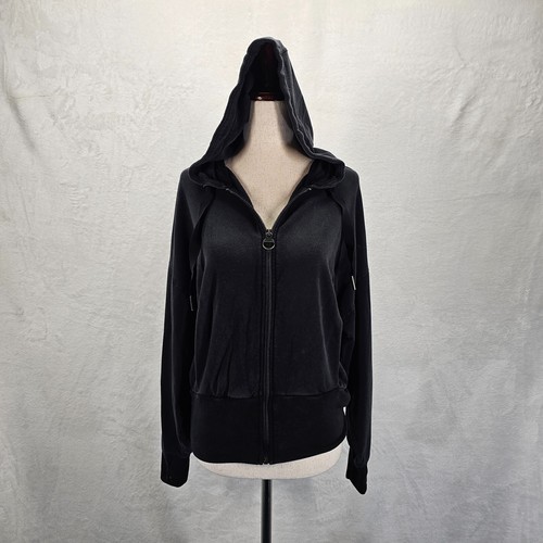 Athleta Balance Sweatshirt Hoodie Jacket Small Black Athleisure Soft Thumbholes - Picture 2 of 13
