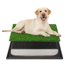 COZIWOW Dog Grass Pad Large Artificial Grass Patch for Dogs with Tray Washable