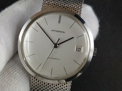 JUVENIA SLIMMATIC Automatic Uhr Swiss Watch Milanaise original