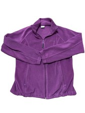Columbia Girl Purple Long Sleeve Full Zip Fleece Sweater Size Large