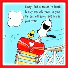 Always Find A Reason To Laugh Snoopy Refrigerator Fridge MAGNET