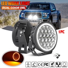 9inch Round Led Driving Lights Combo Beam Dual Color Halo Drl Offroad Truck Suv