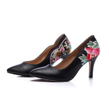 Decolte donna pelle di pecora ricamate tacco alto tacco a spillo per donna