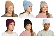 NWT Alpine Design Women's Fluffy Beanie Winter Hat One Size Colors Black UA300