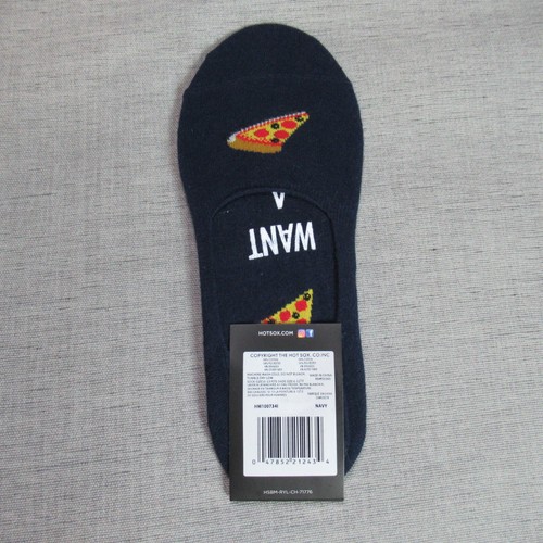Hot Sox Mens Socks Novelty Casual No Show Wanna Pizza of Me - Picture 9 of 9