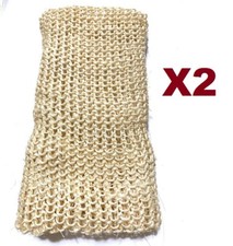 2 GUANTO DI PURO CRINE ESFOLIANTE PER ESFOLIARE LA PELLE, RINNOVAMENTO CELLULARE