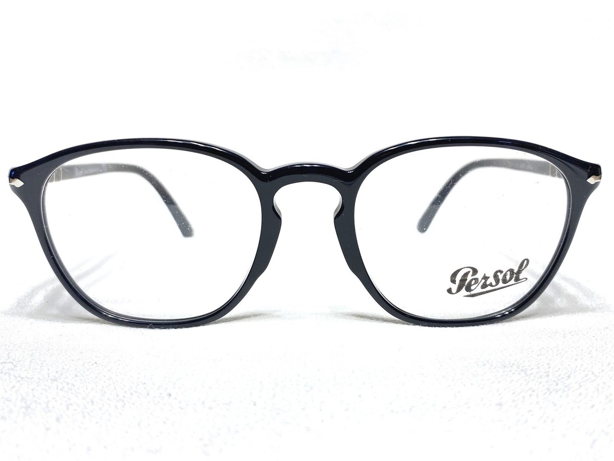 NEW Persol PO3178V 95 Mens Black Designer Square Eyeglasses Frames