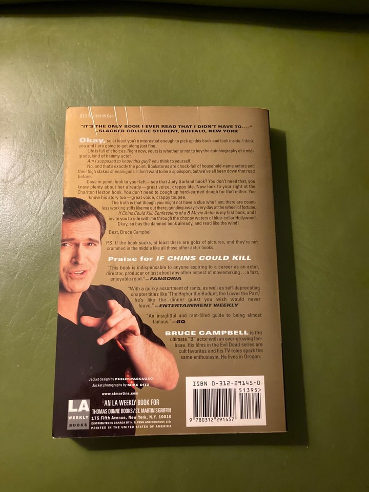 If Chins Could Kill by Bruce Campbell Paperback 2002 SIGNED!
