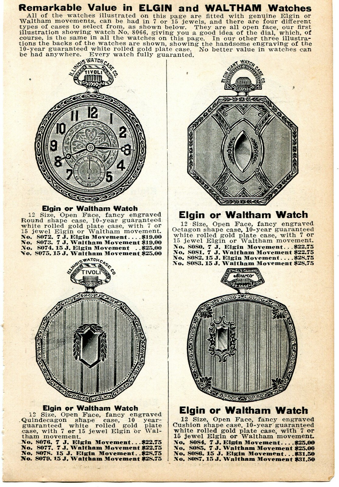 1927 small Print Ad of Elgin & Waltham Pocket Watches eBay