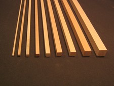 1/8 x 1/8 x 22" Model Lumber strip basswood craft 10pcs