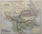 Map of Turkey in Europe - National Encyclopaedia c1885