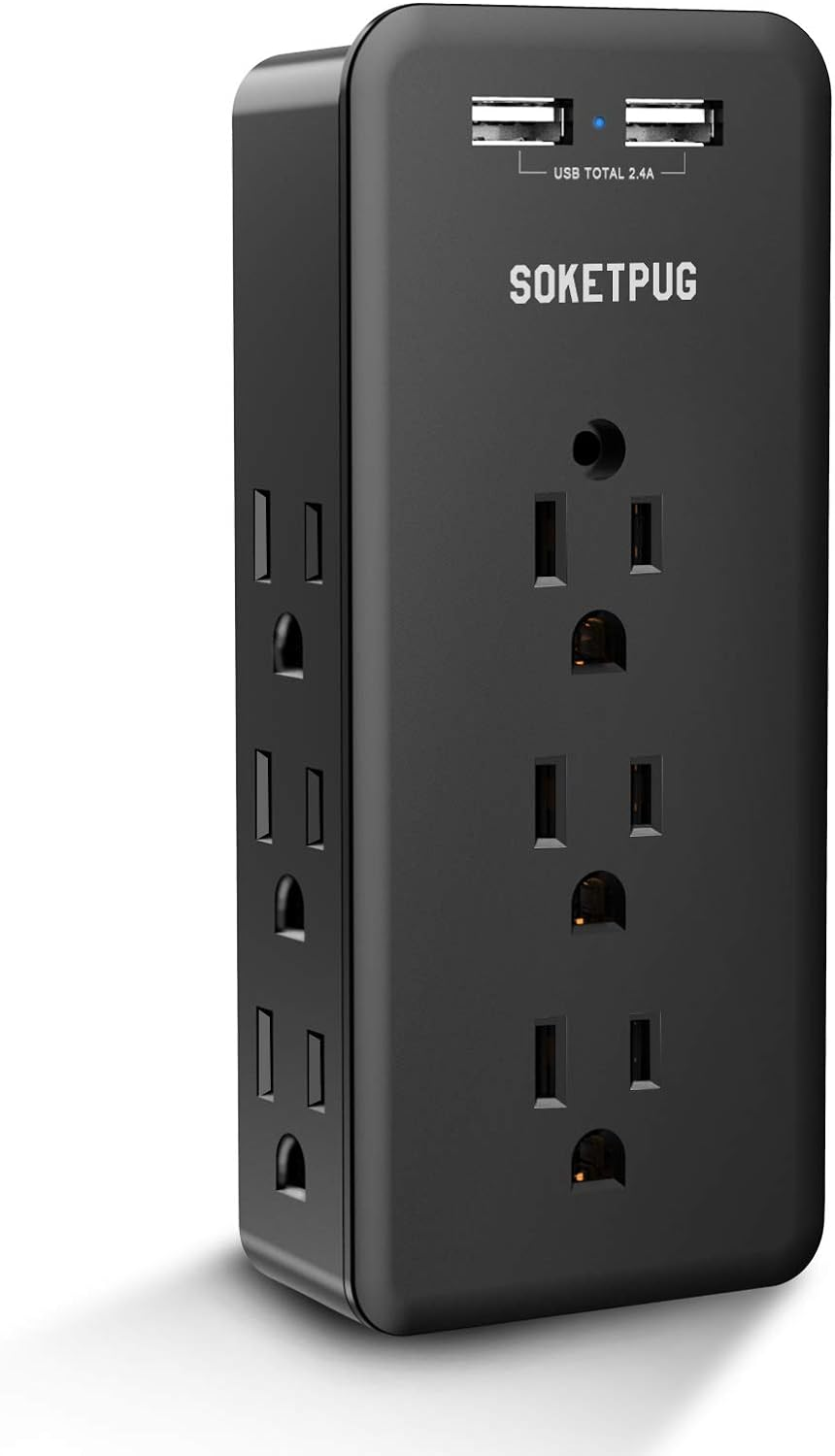 Surge Protector 11 in 1, Multi Plug Outlet Extender with 2 USB Charging Ports-image