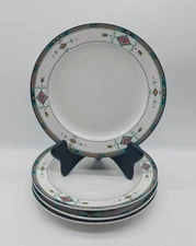 4 Salad Plates Studio Nova Adirondack Mauve Geen Aztec Southwestern Y2201