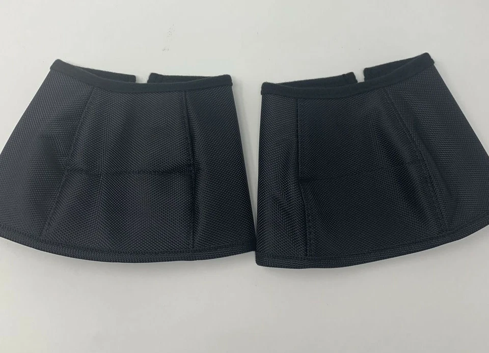 Horse Bell Boots Equine Hoof 1 Pair Black Water Repellant Stain Proof Nylon - Image 4 of 4