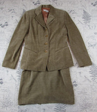 Womens Vintage Emanuel Ungaro Gold tan mid weight sof Skirt Suit Set 2 / 4 P