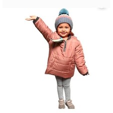 Buckle Me Baby Coats Kids Blush Quilted Half Zip Hooded Puffer Jacket Size 5