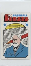 1976 Fleer Cloth Patches Laughlin Baseball Firsts Henry Chadwick #21 HOF 10j2