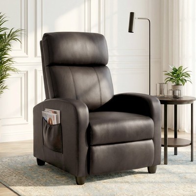 HOMCOM Fernsehsessel mit Liegefunktion, Relaxsessel mit Massagefunktion, Braun