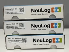 Lot Of 3 NeuLog Modules BAT-202 VIEW-101 NUL-210 Battery Screen Pressure Working