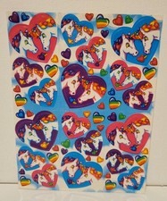Lisa Frank Sticker Sheet S168 Rainbow Unicorn Horse Vintage 90s