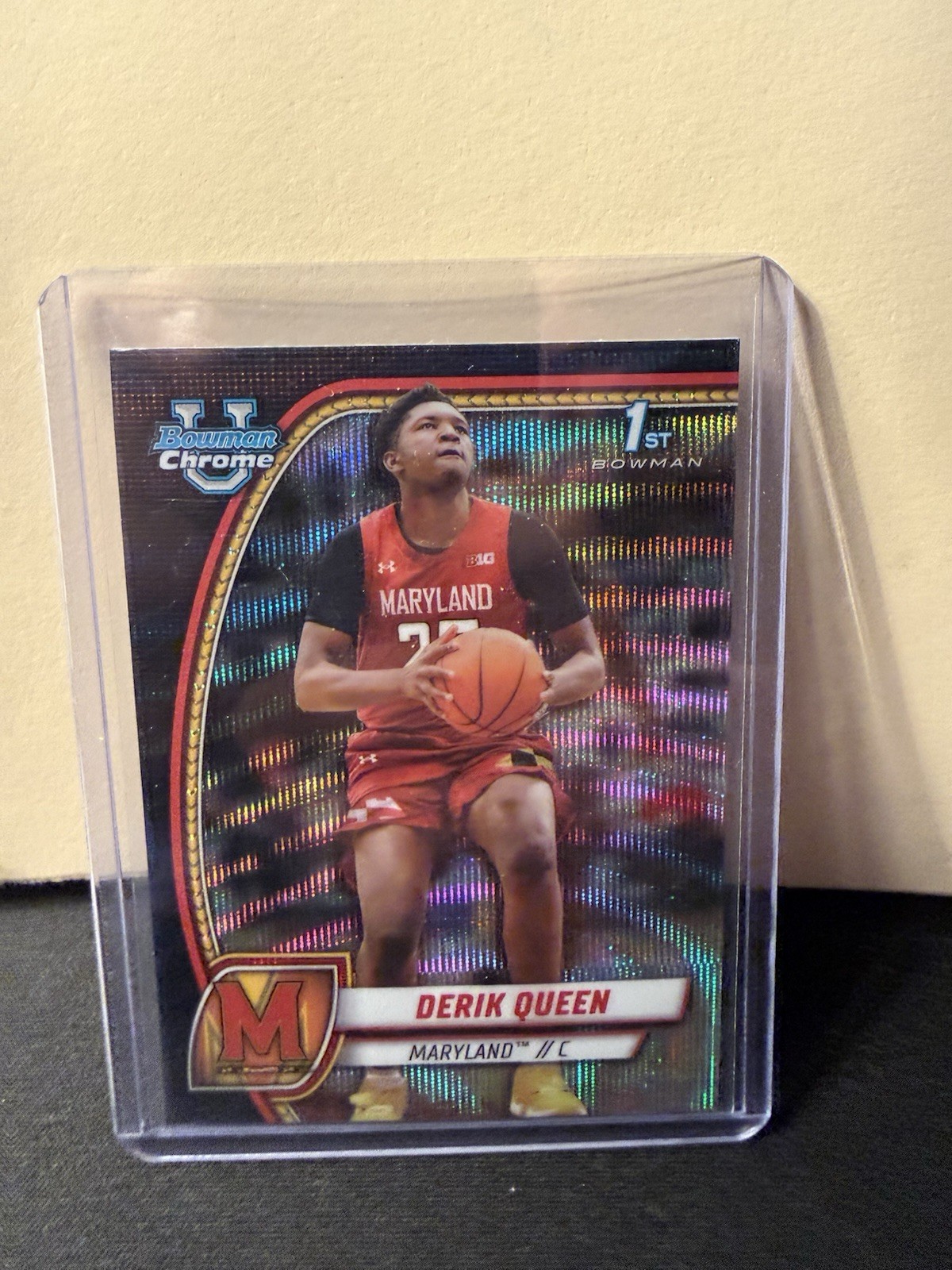 2024-25 Bowman University Chrome - Derik Queen #19 Black Wave Refractor (RC)