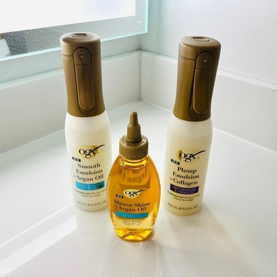 OGX Bundle Smooth Emulsion + Plump Emulsion + Mirror Shine