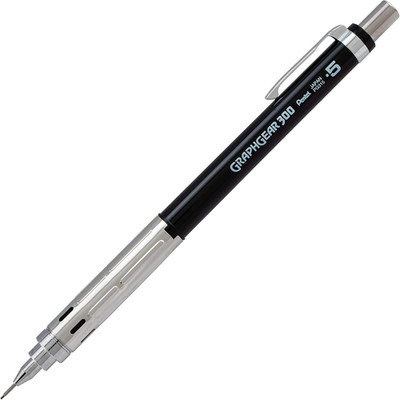 Graphgear 300 Mechanical Pencil, Box of 12 Pencils, Black (0.5Mm)