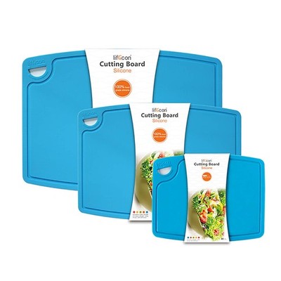 Silicone Thick Cutting Boards Mats Set of 3pcs Foldable & Flexible Design Jui...