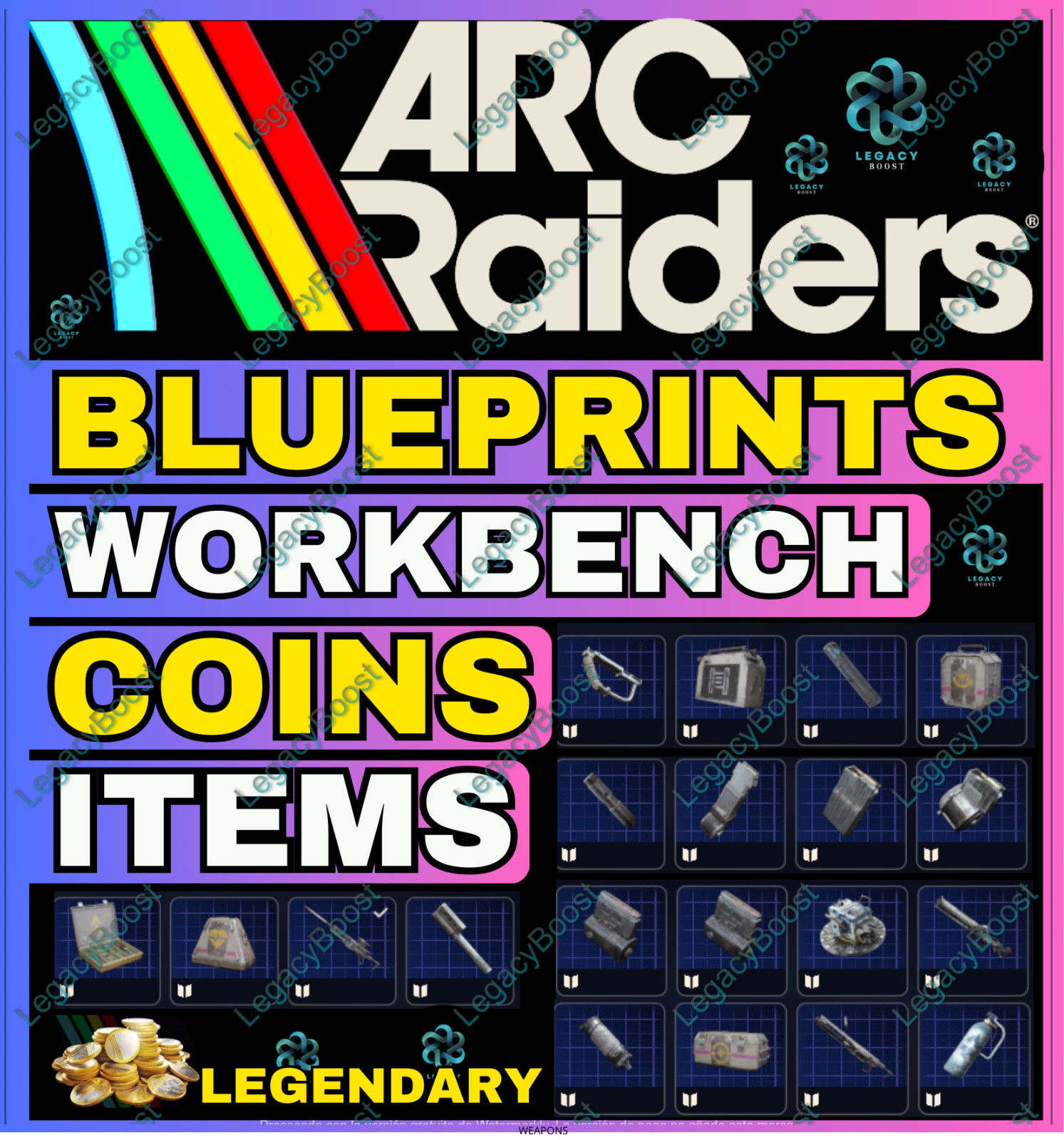 ARC Raiders Blueprints Workbench Materials Weapons 🔥