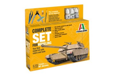 ITALERI, M1 Abrams Starter Kit zum Zusammenbauen und Bemalen., 1/72, ITA72004