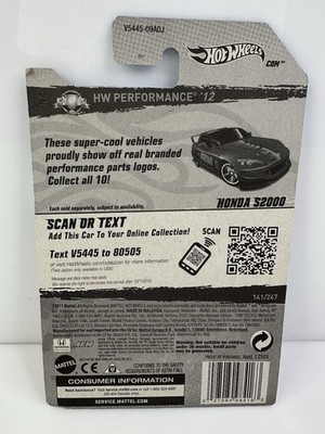 Rare Hot Wheels HW Performance '12 Honda S2000 AEM Walmart