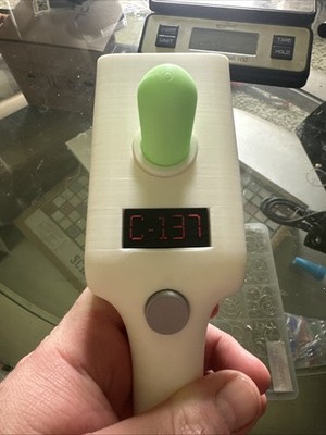 Rick and Morty Portal Gun With Glow in the Dark Vial