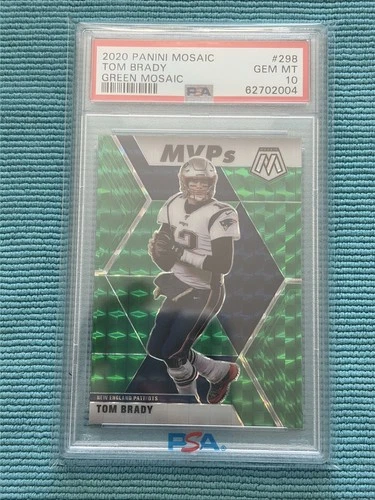 2020 Tom Brady Mosaic MVPs Green (#298) PSA 10
