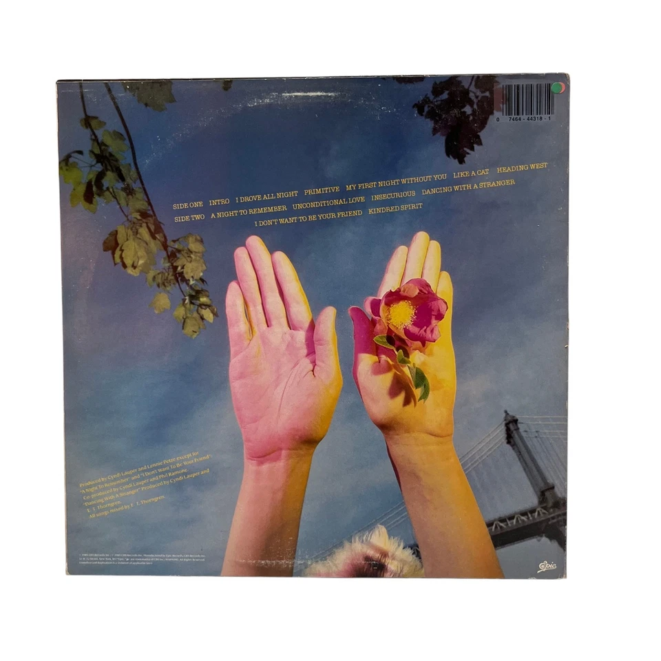 CYNDI LAUPER - A NIGHT TO REMEMBER - 1989 MEXICAN LP ALBUM + INNER SLEEVE - Image 2 of 4