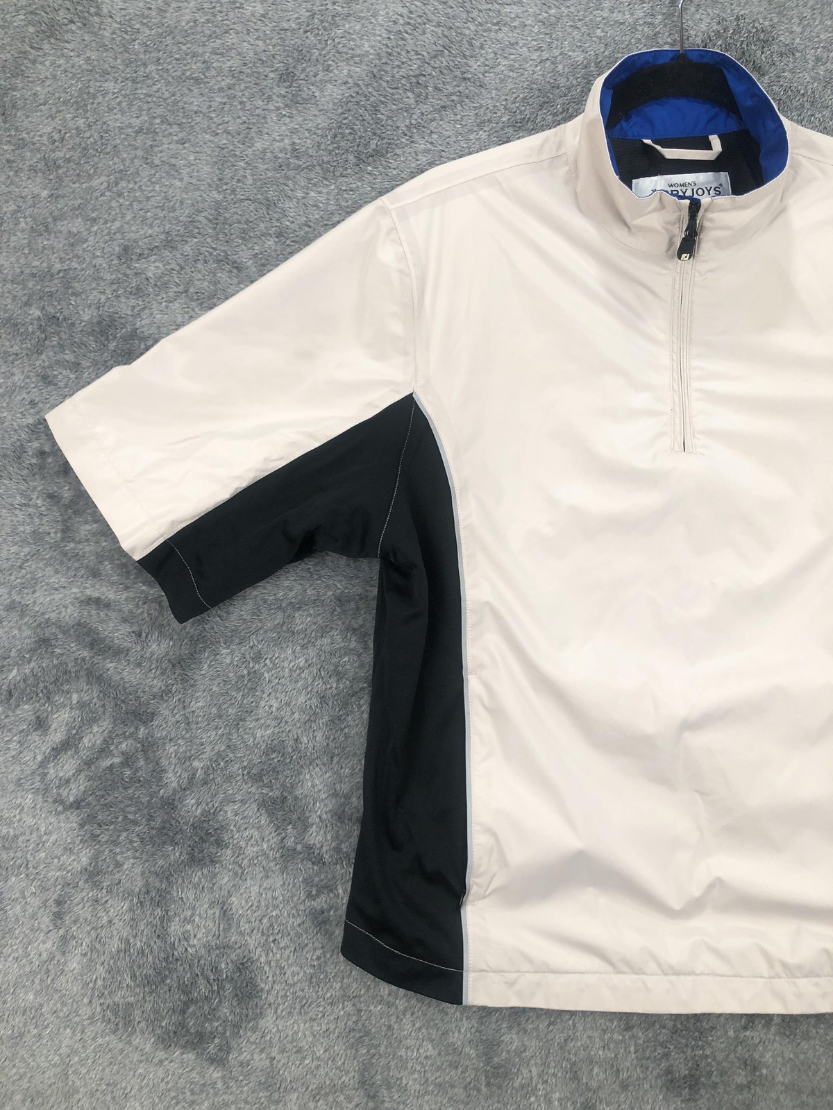 FootJoy DryJoys Jacket Womens Medium Waterproof Windshirt Golf Black White M