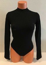 Women's Only Hearts So Fine Long Sleeve Bodysuit Black Size S
