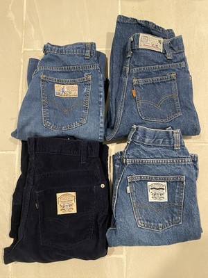 Vintage 70s Rare Levi s Junior Girls Jeans Bundle Lot Size 7 & 9