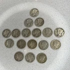 1934-1939  Mercury Dime 10C 90% Silver Business Strike US Coins Lot of 17