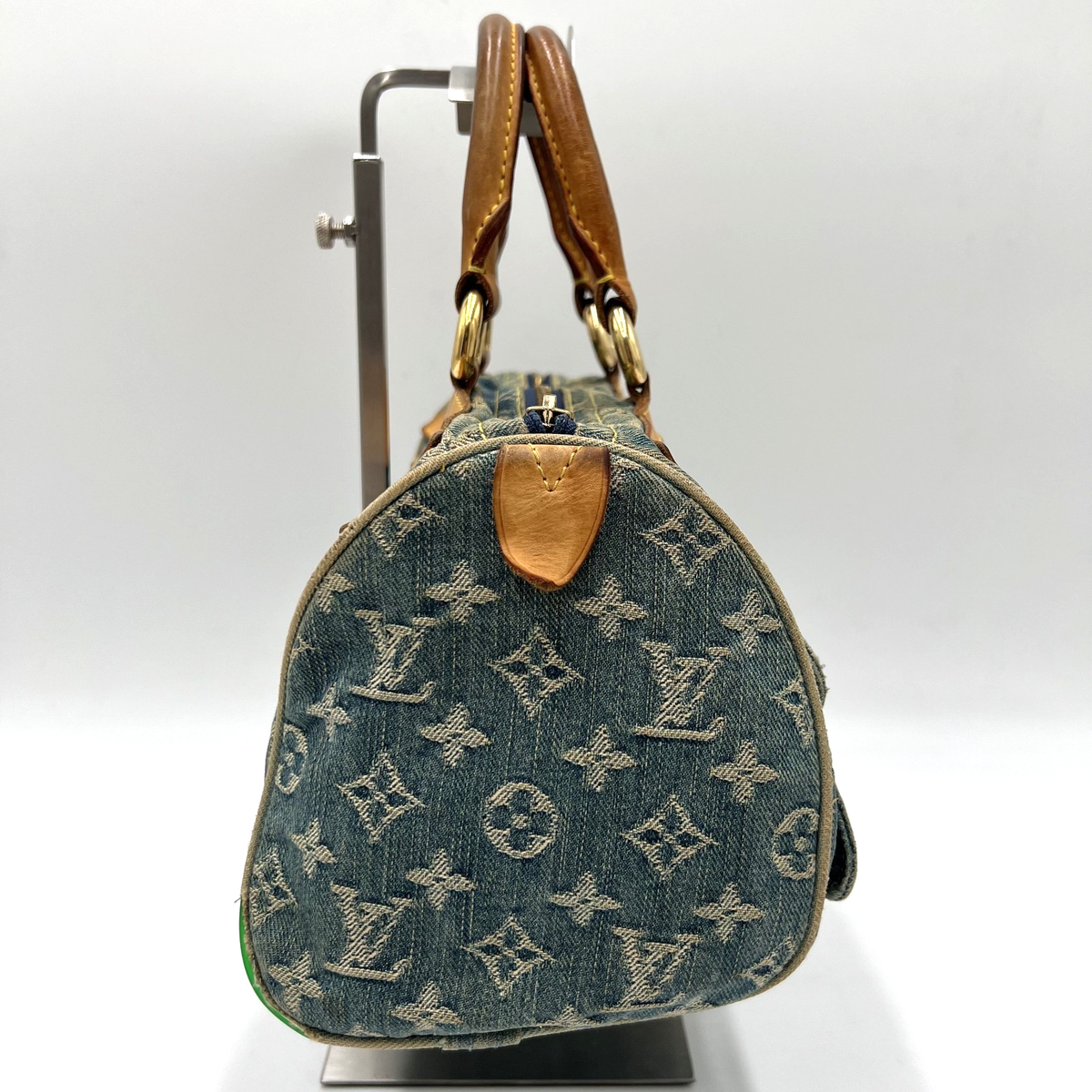 LOUIS VUITTON Monogram Denim Neo Speedy Hand Bag Blue M95019 Auth