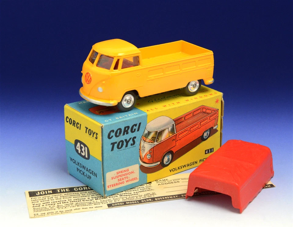 Corgi Toys VOLKSWAGEN PICK UP Nr.431  1964 VINTAGE  MINT ! OVP ! TOP ! - Bild 3 von 4