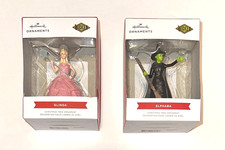 Hallmark Christmas Tree Wicked Ornament Glinda  Elphaba Set