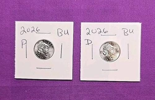 2026 P & D Emerging Liberty Dimes "BU"  In Coin Flips! **FREE SHIPPING**#wj459