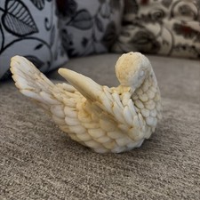 Vintage A. Santini White Alabaster Dove Bird Figurine Made In Italy Rare